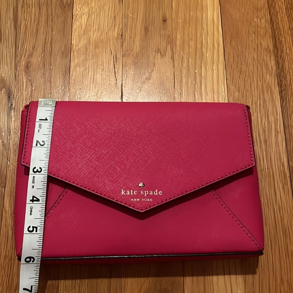 Hot pink Kate Spade Cedar Street Leather Envelope Crossbody - Picture 10 of 13